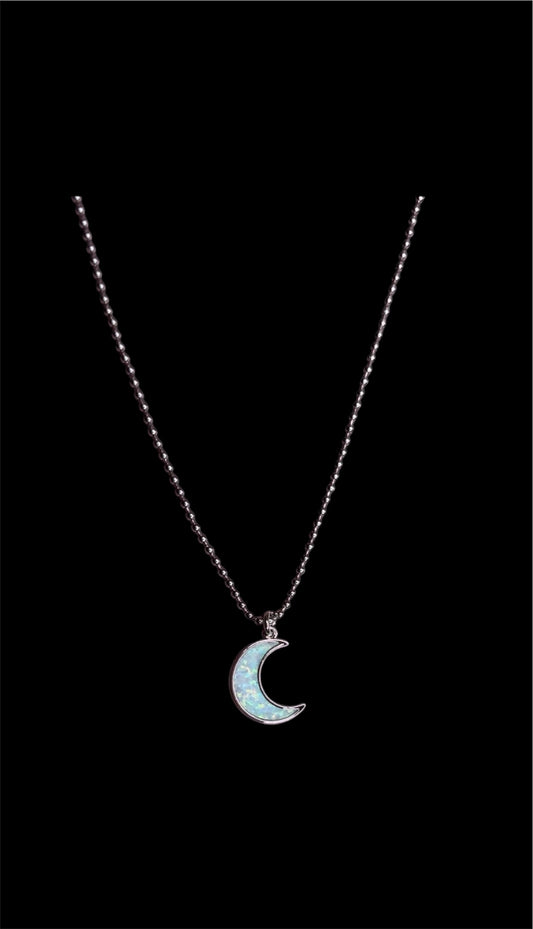 Opal Moon Necklace