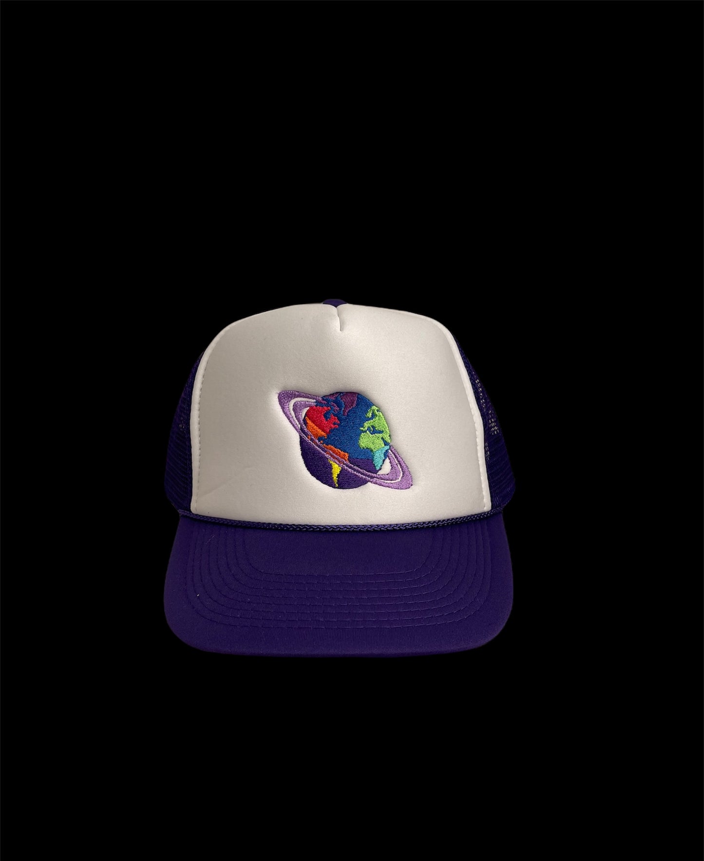 Purple trucker hat