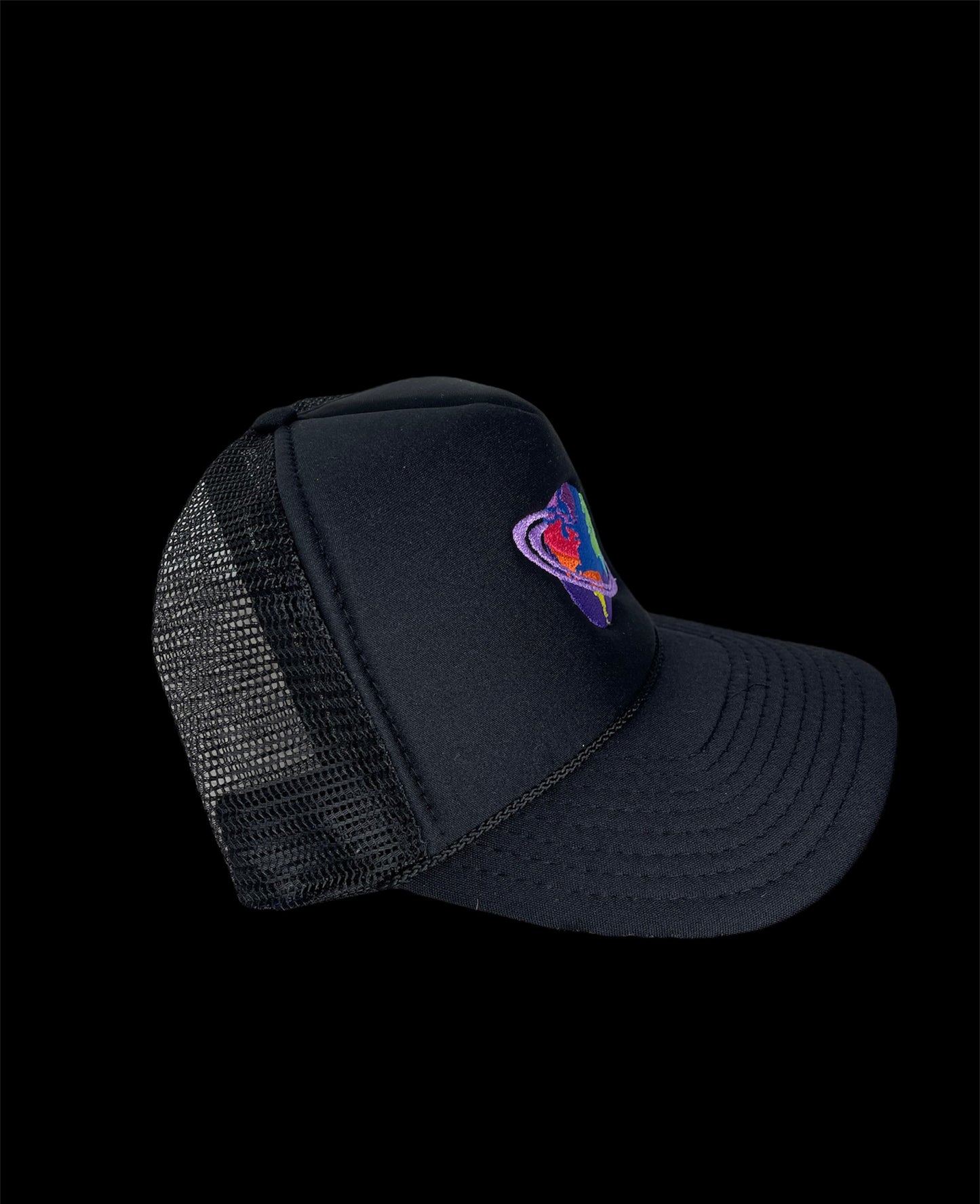 Black trucker hat