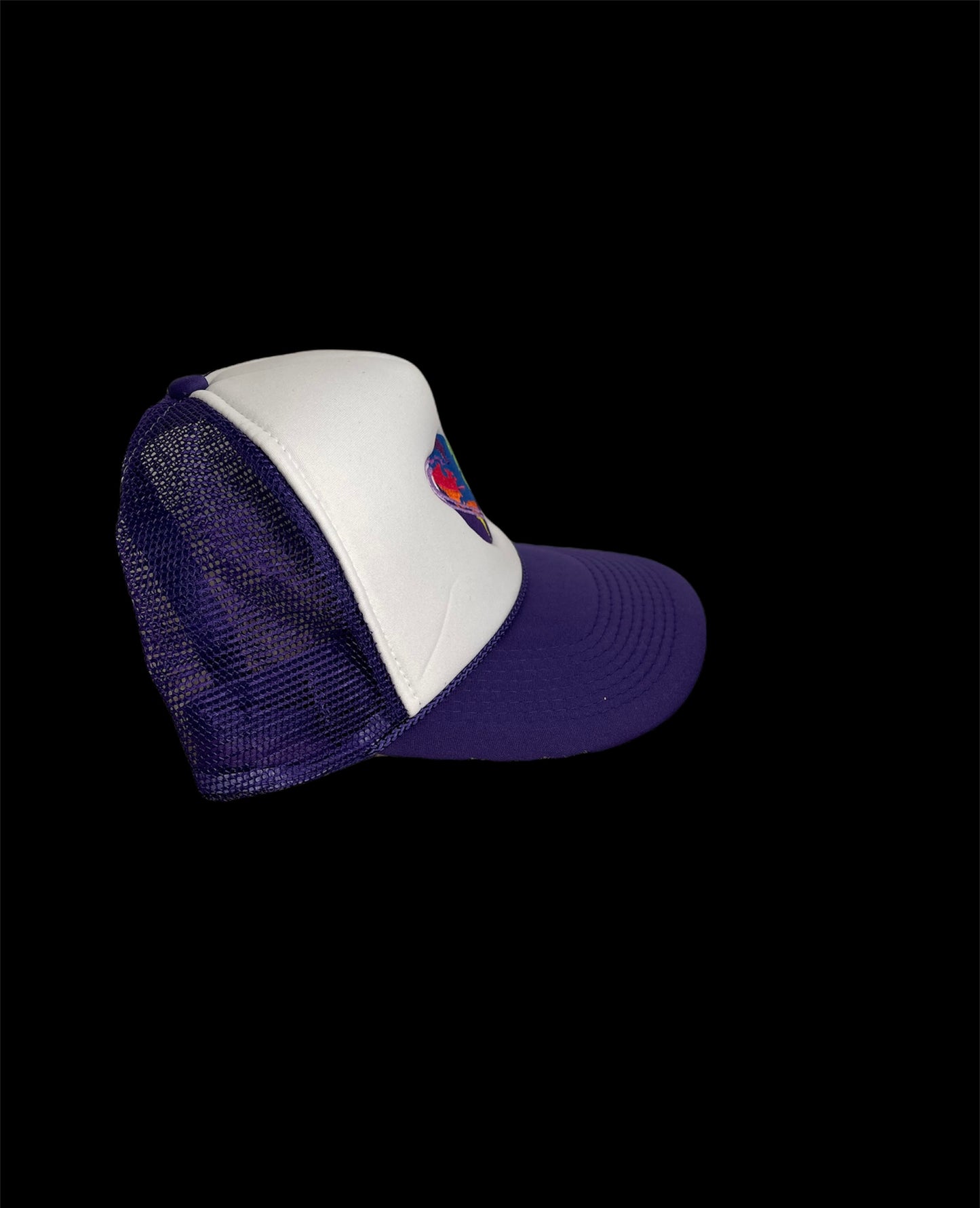 Purple trucker hat