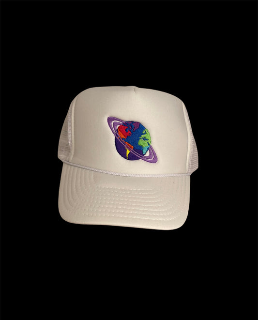 White trucker hat